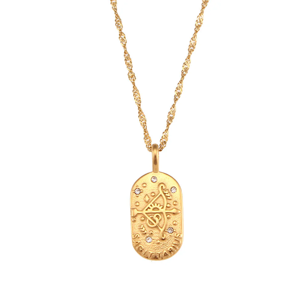 Baroque Constellation Necklace - 12 Zodiac Sign - Image 20