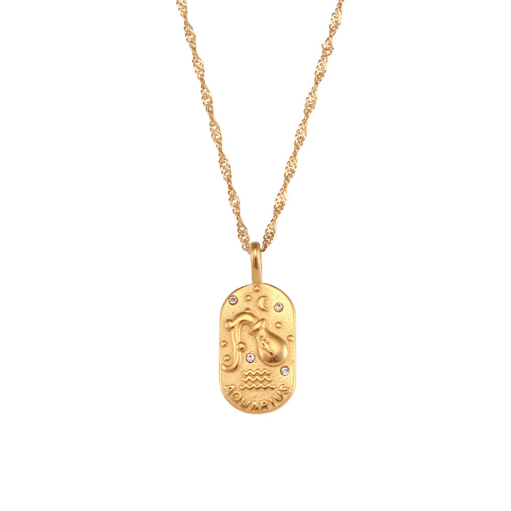 Baroque Constellation Necklace - 12 Zodiac Sign - Image 21