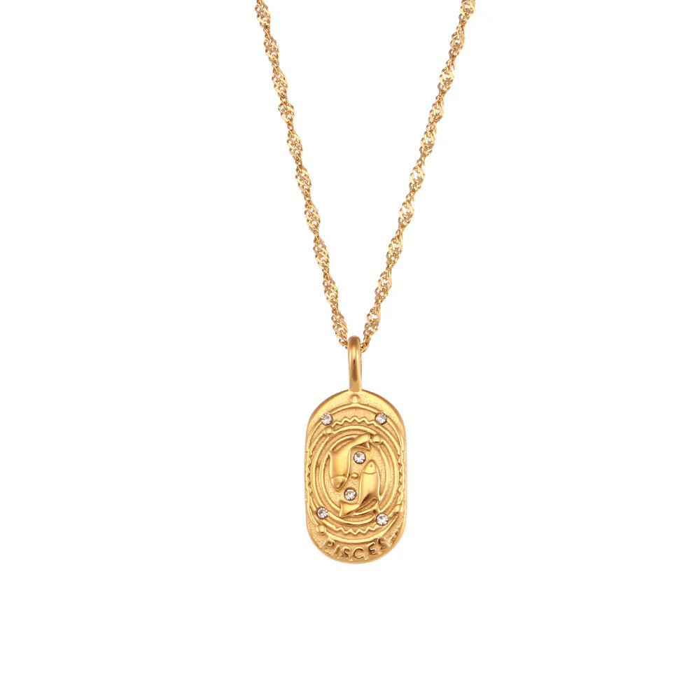 Baroque Constellation Necklace - 12 Zodiac Sign - Image 23