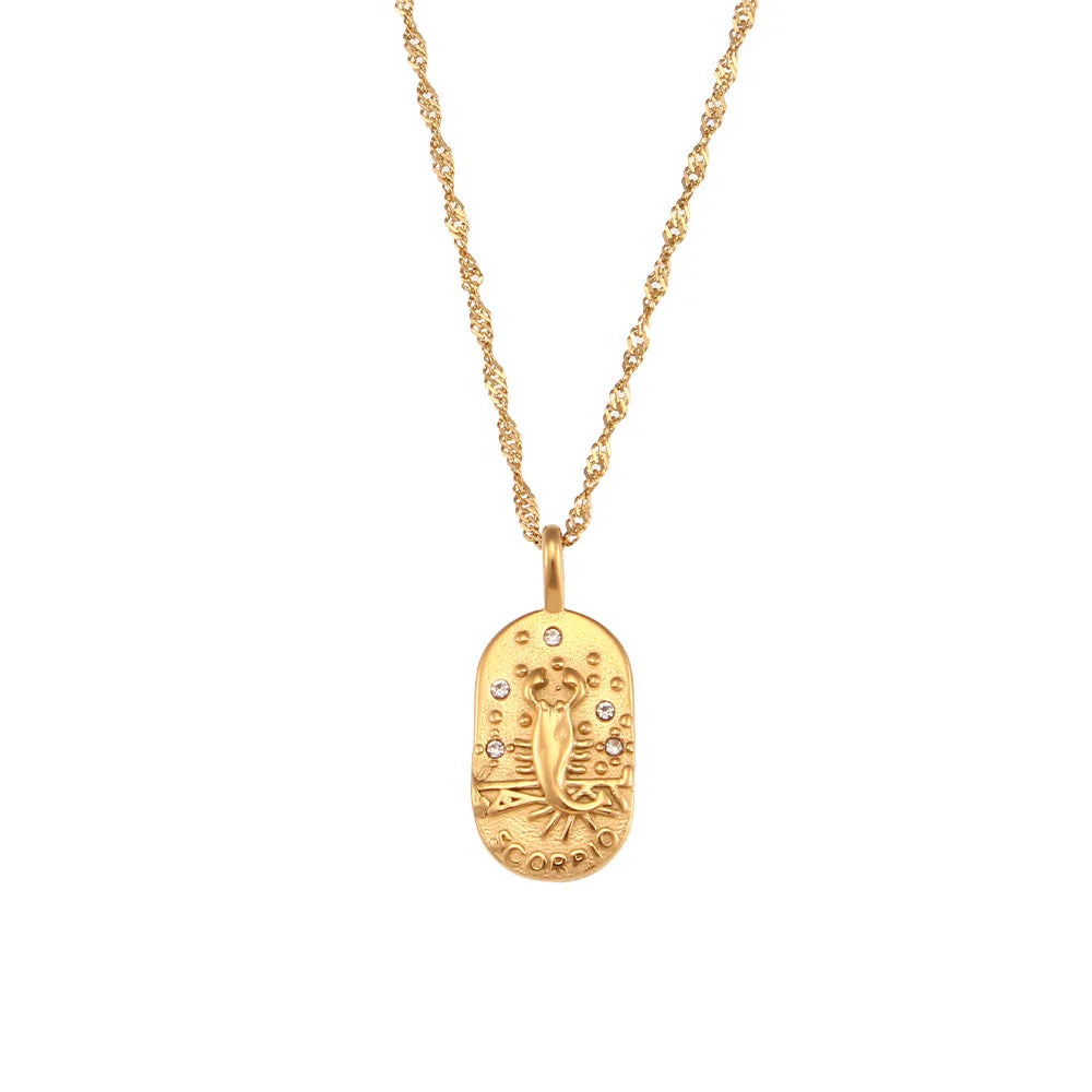 Baroque Constellation Necklace - 12 Zodiac Sign - Image 24