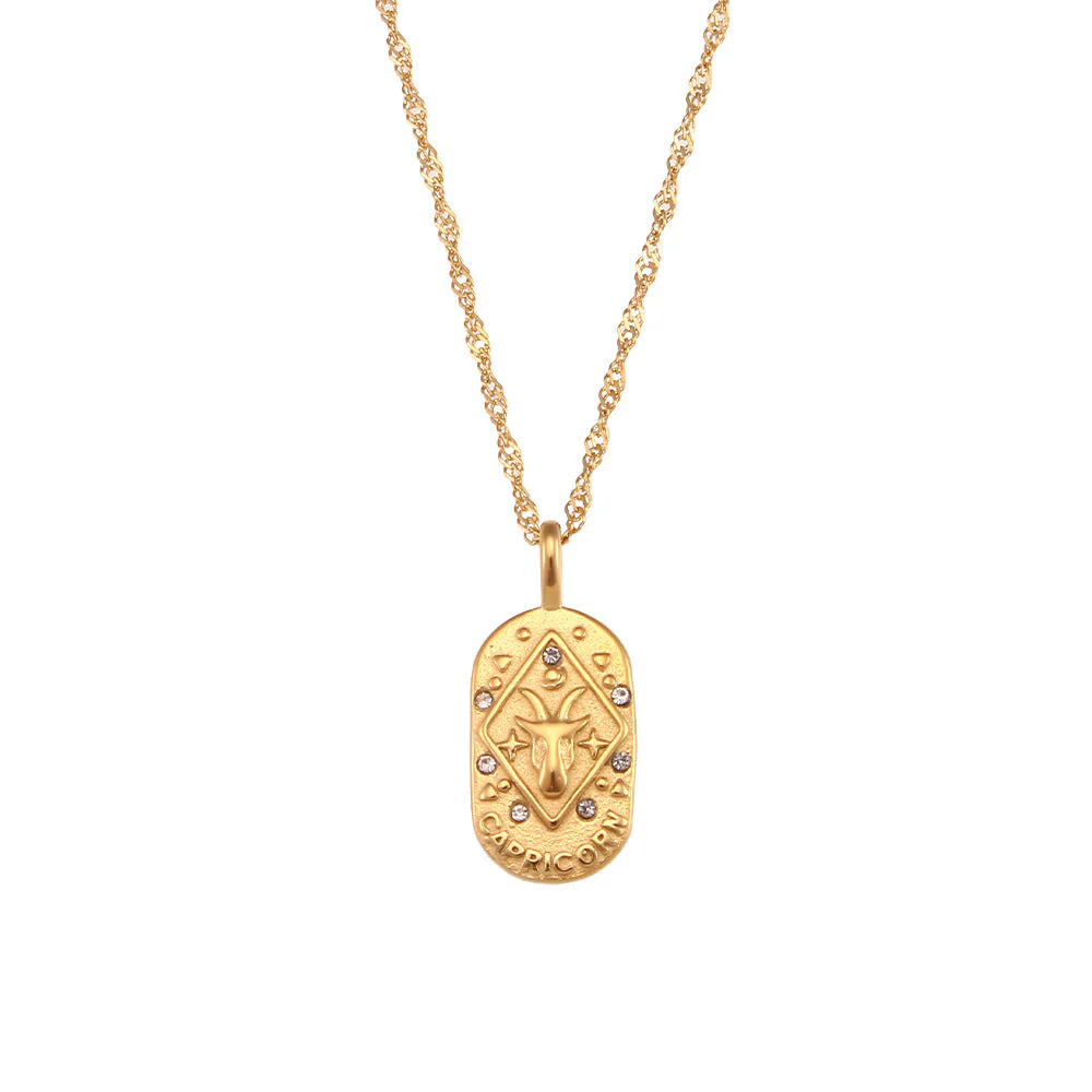 Baroque Constellation Necklace - 12 Zodiac Sign - Image 27
