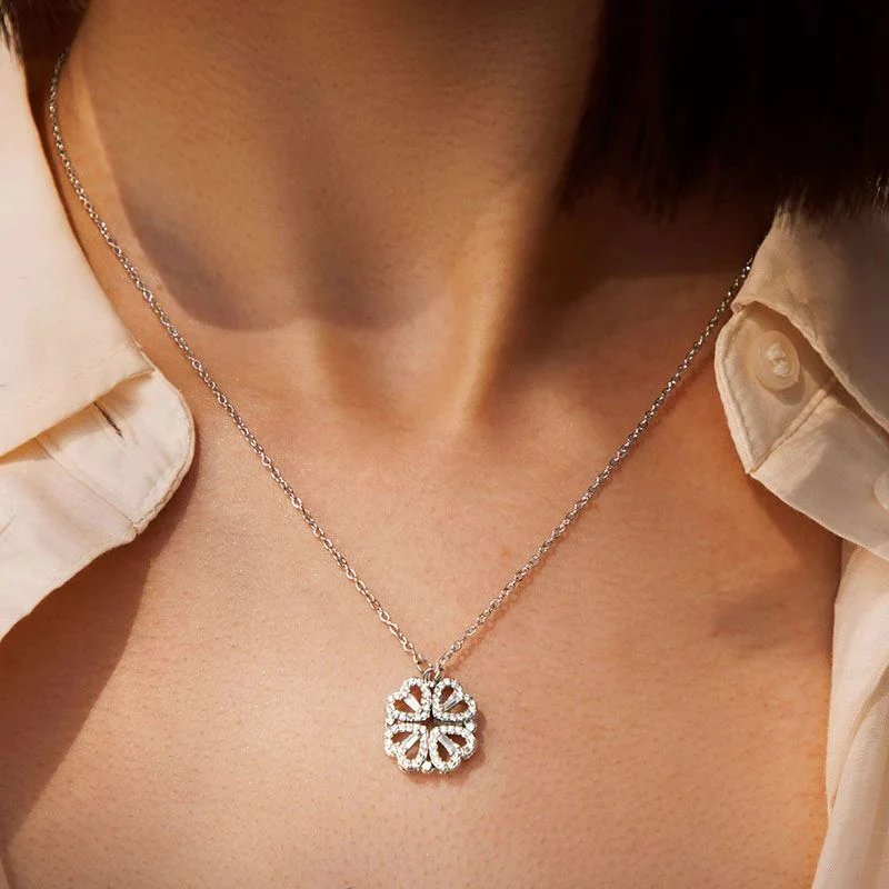 Clover Necklace with Eternal Rose Gift Box - Image 4