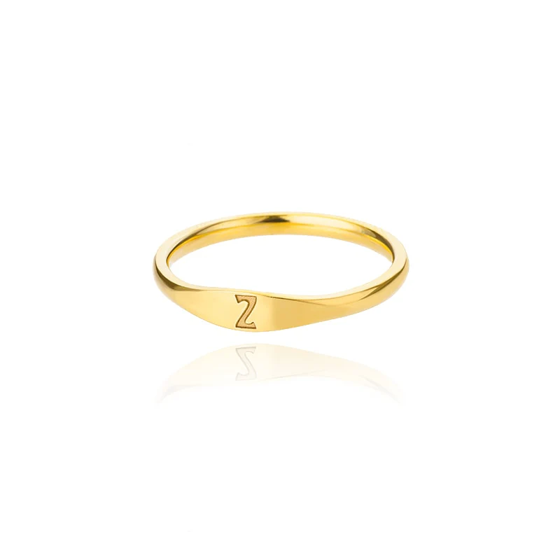 Minimalist Initial Letter Ring - Image 24