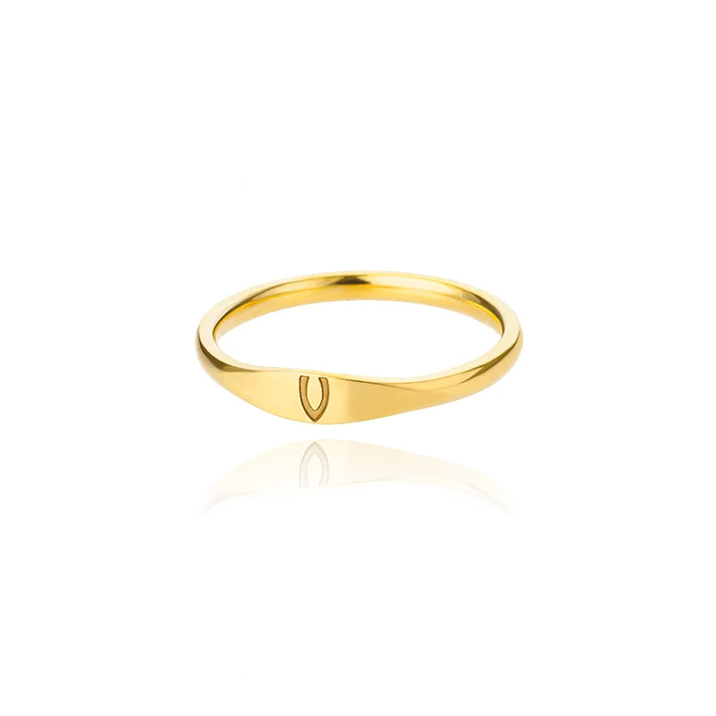 Minimalist Initial Letter Ring - Image 25